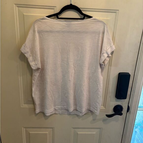 CAbi White and Blue LOVE Short Sleeve T-Shirt - Picture 5 of 5